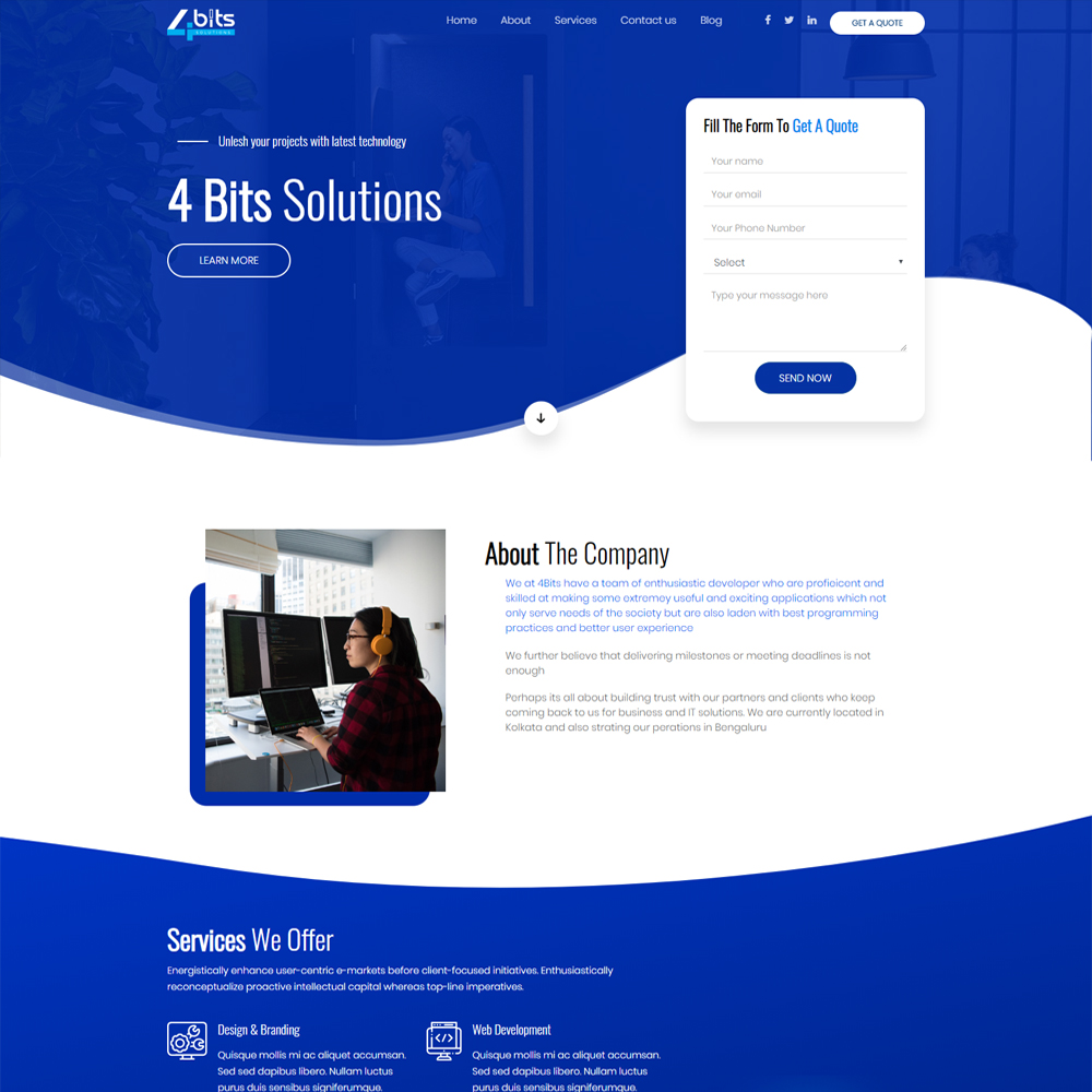 Piyush608 - 4Bits Website