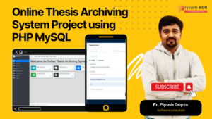 Download Online Thesis Archiving System Project using PHP MySQL