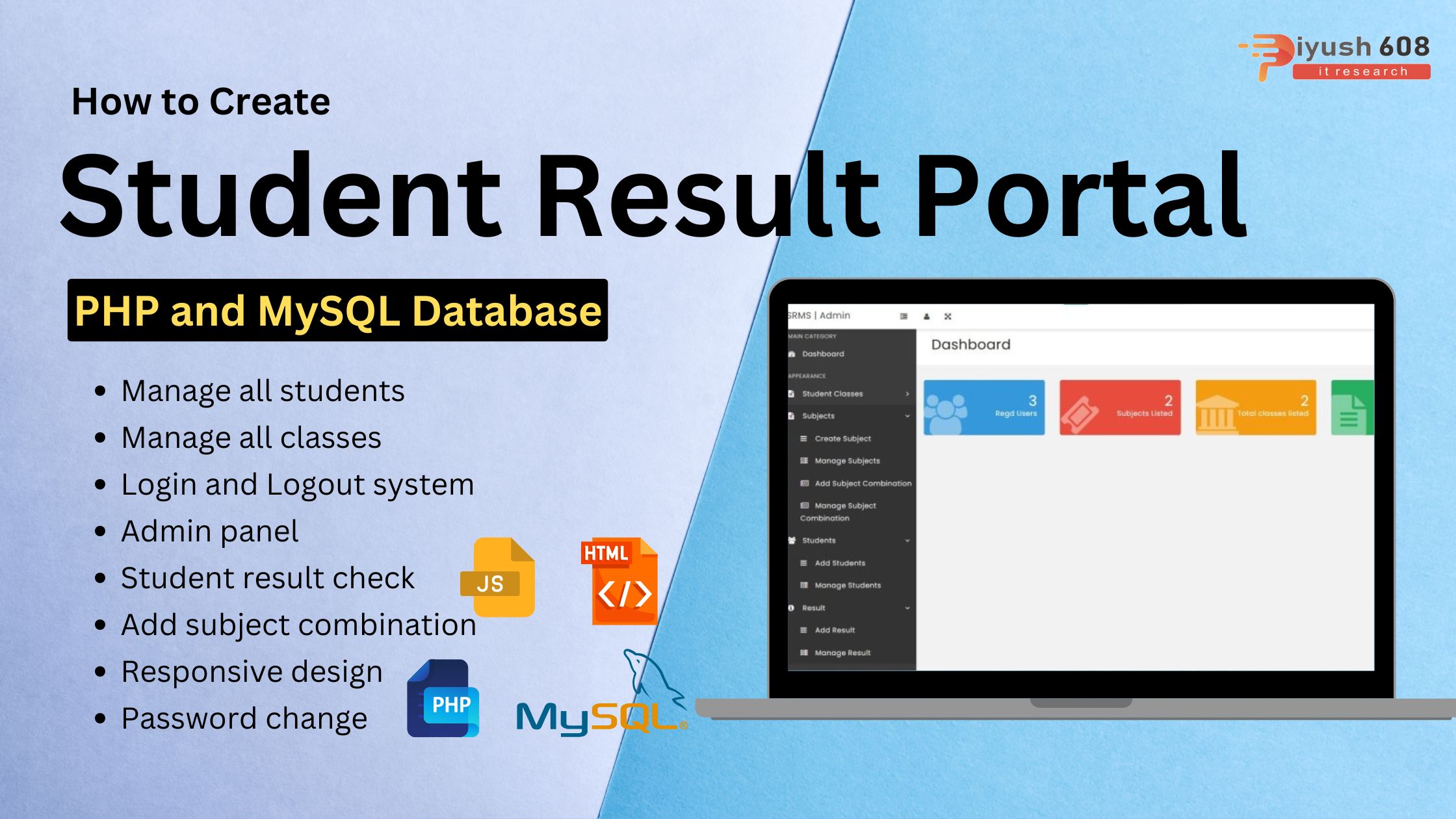 Student Result Portal in PHP