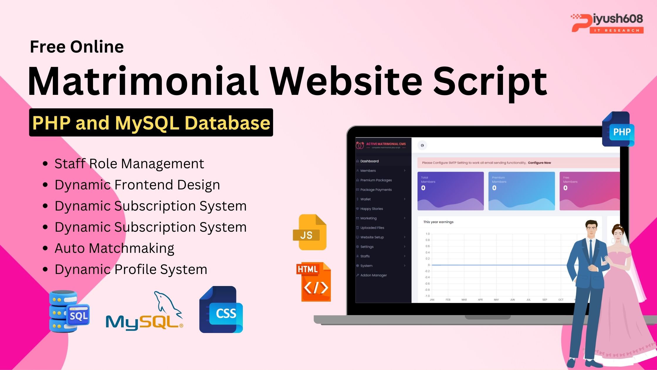 Download Free Matrimonial Website System in PHP MySQL