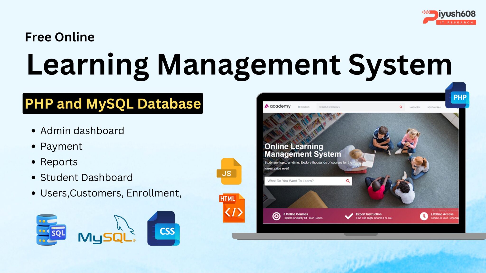 Download Free Online Learning Management System in PHP MySQL