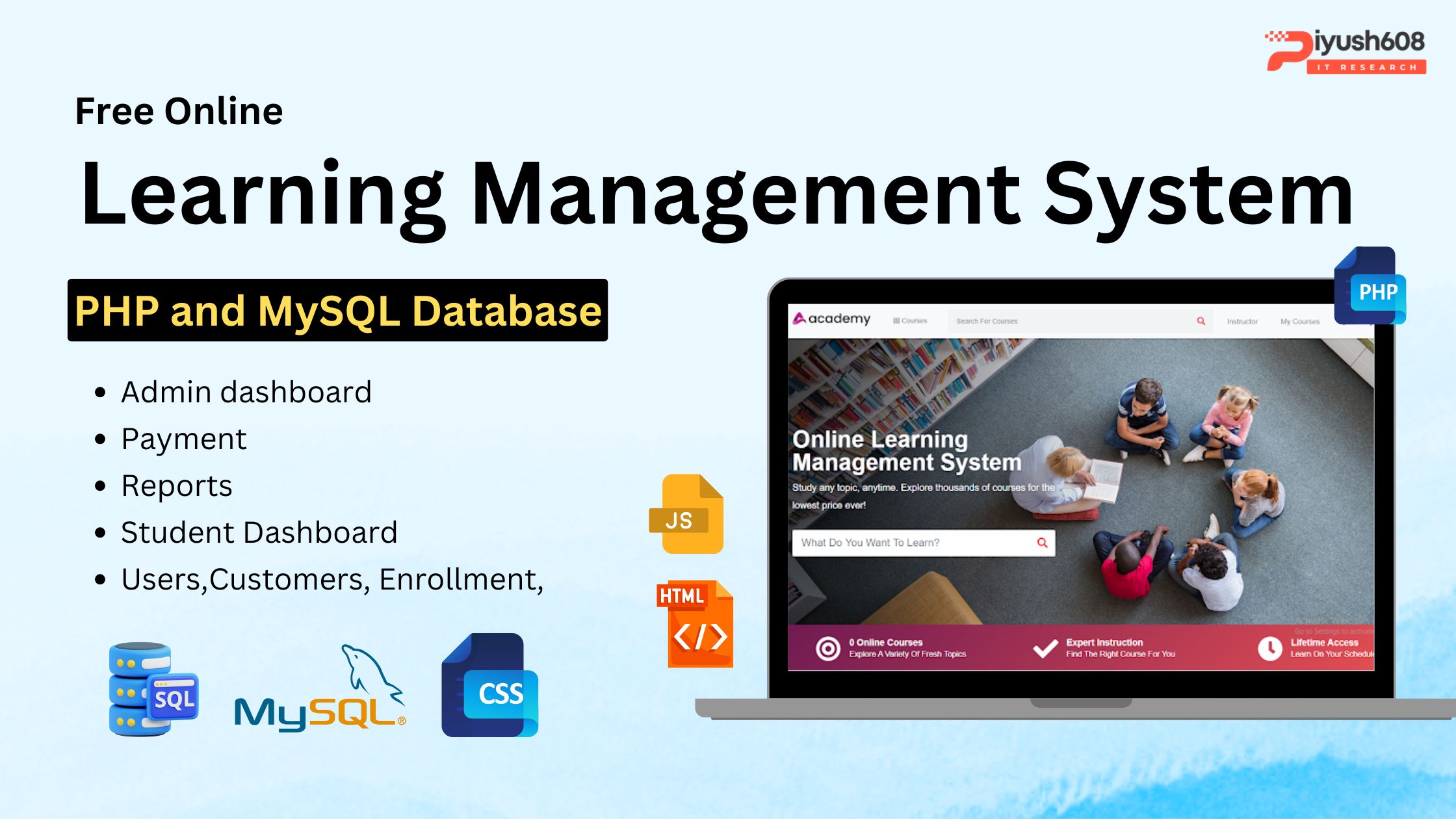 Download Free Online Learning Management System in PHP MySQL